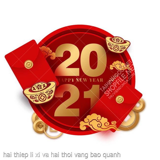 hai thiep li xi va hai thoi vang bao quanh